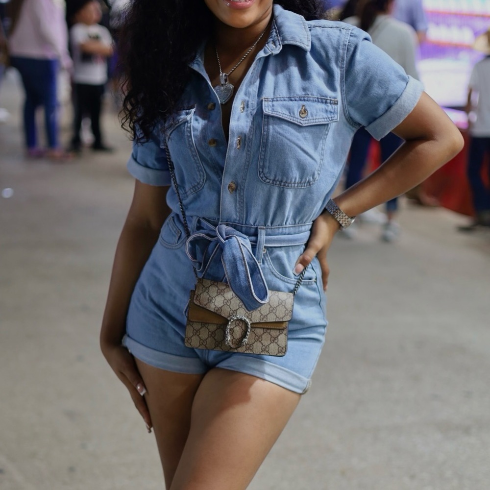 Denim romper !